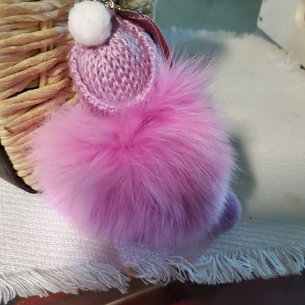 Pink Fluffy Doll Keychain - Picture 5 of 6
